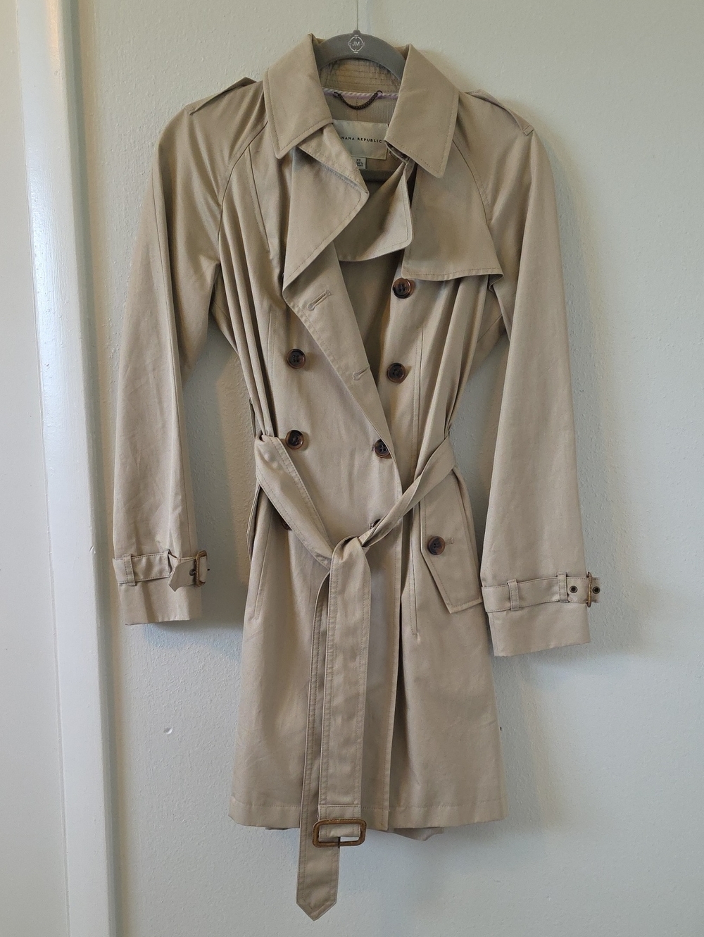 Banana Republic Beige Double-Breasted Trench Coat